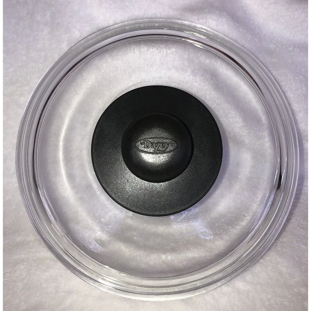 Dazey Glass Lid Heavy‎ Duty 8.5” Inner/ 9.5” Outer Rims Pre-owned